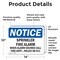 Signmission Sprinkler Fire Alarm When Alarm Sounds Call OSHA Notice Sign, Vinyl Decal, 14in W x 10in L, 2PK OS-2PACK-NS-D-1014-L-18397 - alternate 6